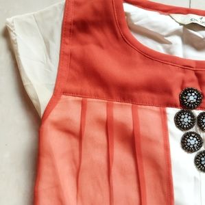 Colour block asymmetric kurta